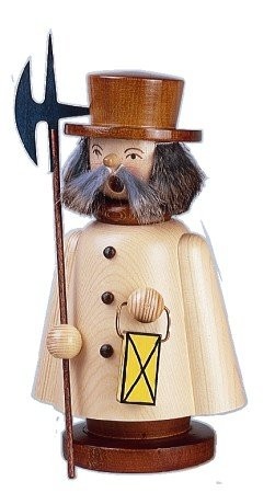 Smoking man night watchman stained 22cm