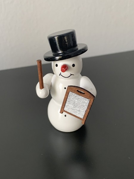 Schneemann Waschbrett Dekofigur aus Holz 5,5cm