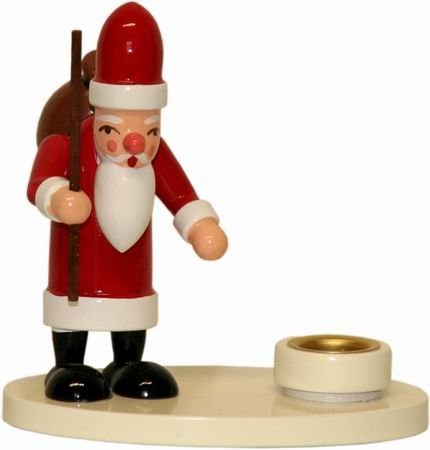 Erzgebirge Lichthalter Weihnachtsmann 8 cm