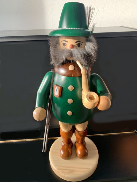 Erzgebirge incense man wood collector stained 54cm