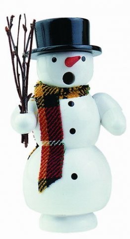 Räuchermännchen Schneemann 12,5 cm | Original aus dem Erzgebirge