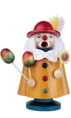 Räuchermännchen Clown gebeizt 13cm