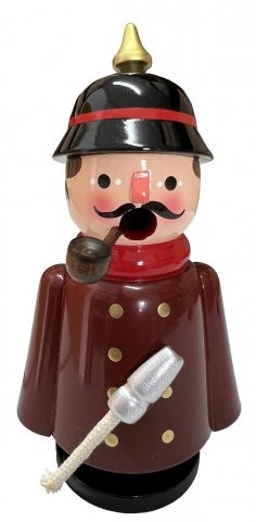 Preussischer Feuerwehrmann Räuchermännchen Original aus dem Erzgebirge. 15 cm